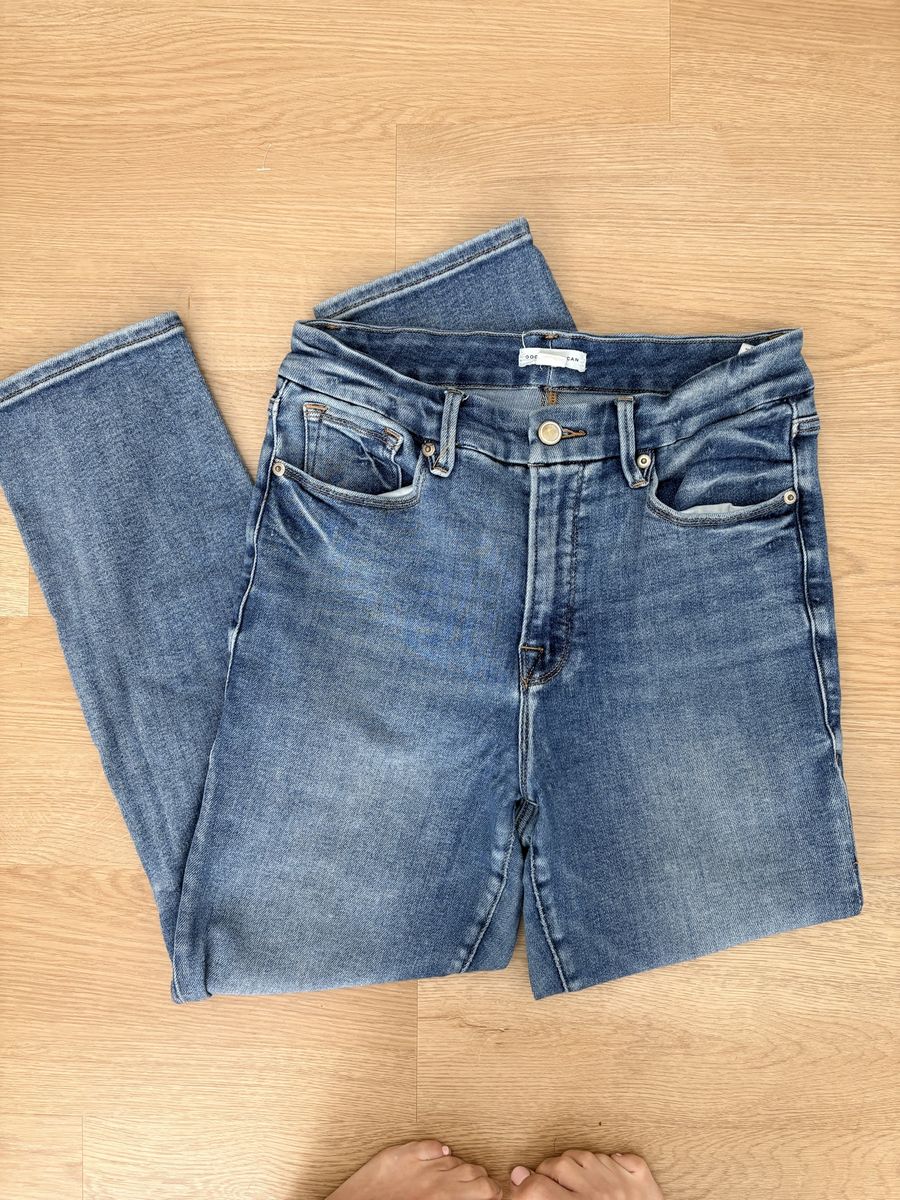 Good American Distressed Blue Jeans