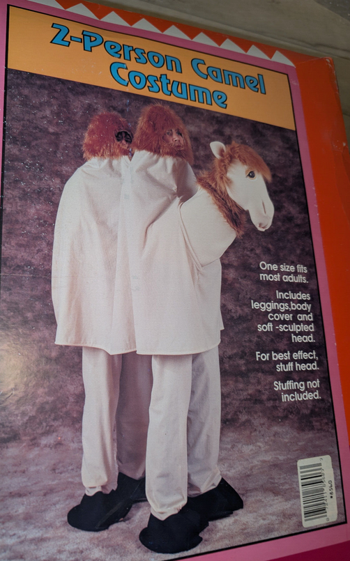 Vintage Collegeville Halloween Deluxe 2 Person Camel Costume In Orginal Box