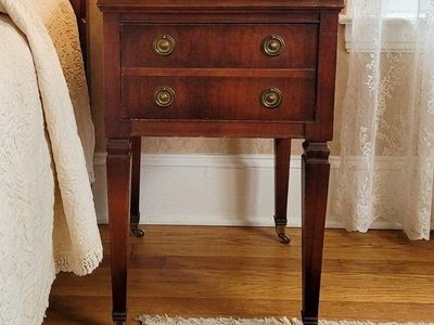Vintage Side Table on Casters