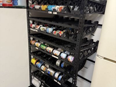 Shelf Reliance can storage roller w/ additional roller pieces (not shown)