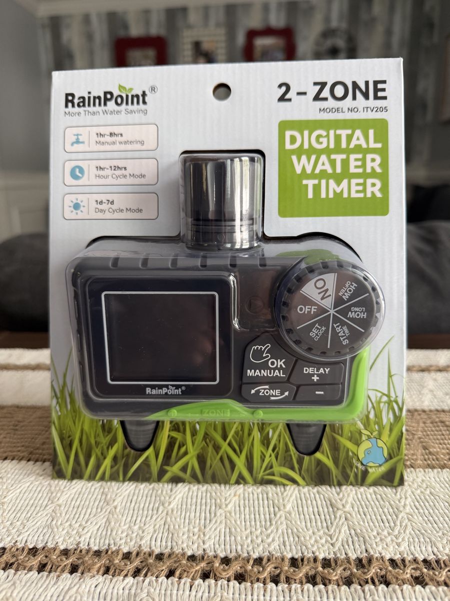 RainPoint 2-Zone Digital Water Timer Model ITV205 Brand New in Box