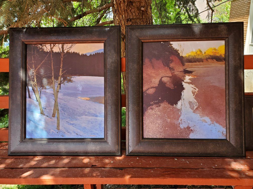 Set of 4 Framed Landscape Art Prints
