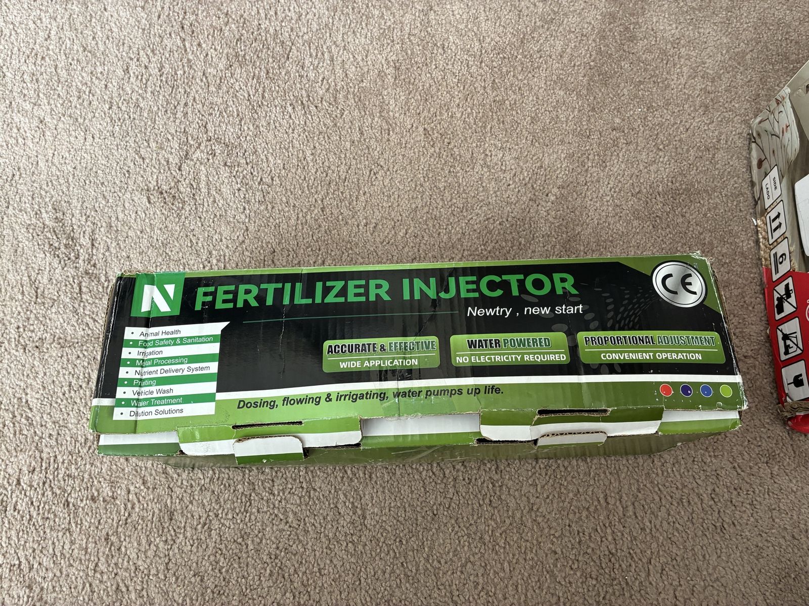 Newtry Fertilizer Injector Livestock Dosing Pump Water Powered Proportional Adjuster 0.4%-4%