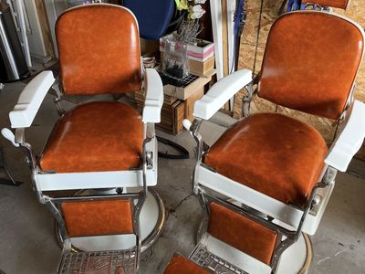 Vintage Koken Barber Chairs Sem-Restored