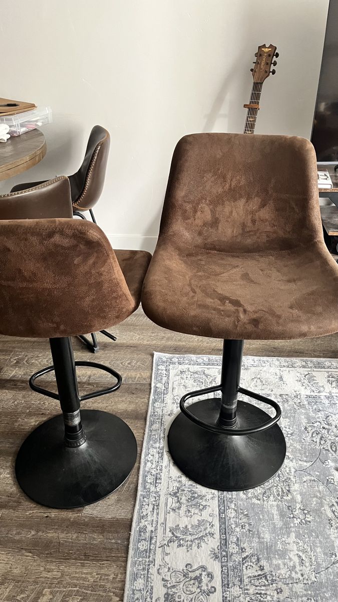 Suede Barstool Chairs