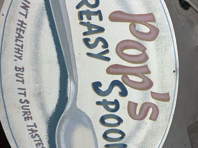 Vintage-Style "Pop’s Greasy Spoon" 16” Wall Sign