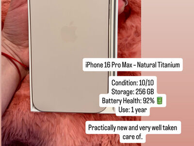 iPhone 16 Pro Max – Natural Titanium