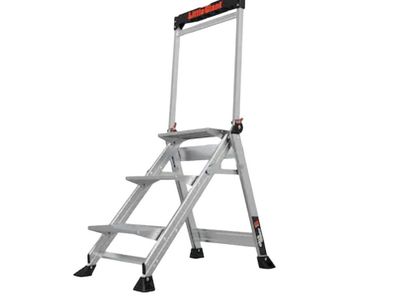 Little Giant Ladders Jumbo Step M3 3 -Step 375.0-lb Capacity Aluminum Foldable Step Stool. Excellent Conditions! Almost New.