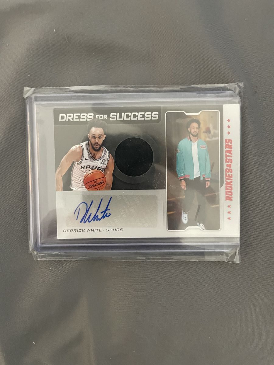 2019-20 Panini Chronicles Derrick White Auto Game-Used Jersey Card