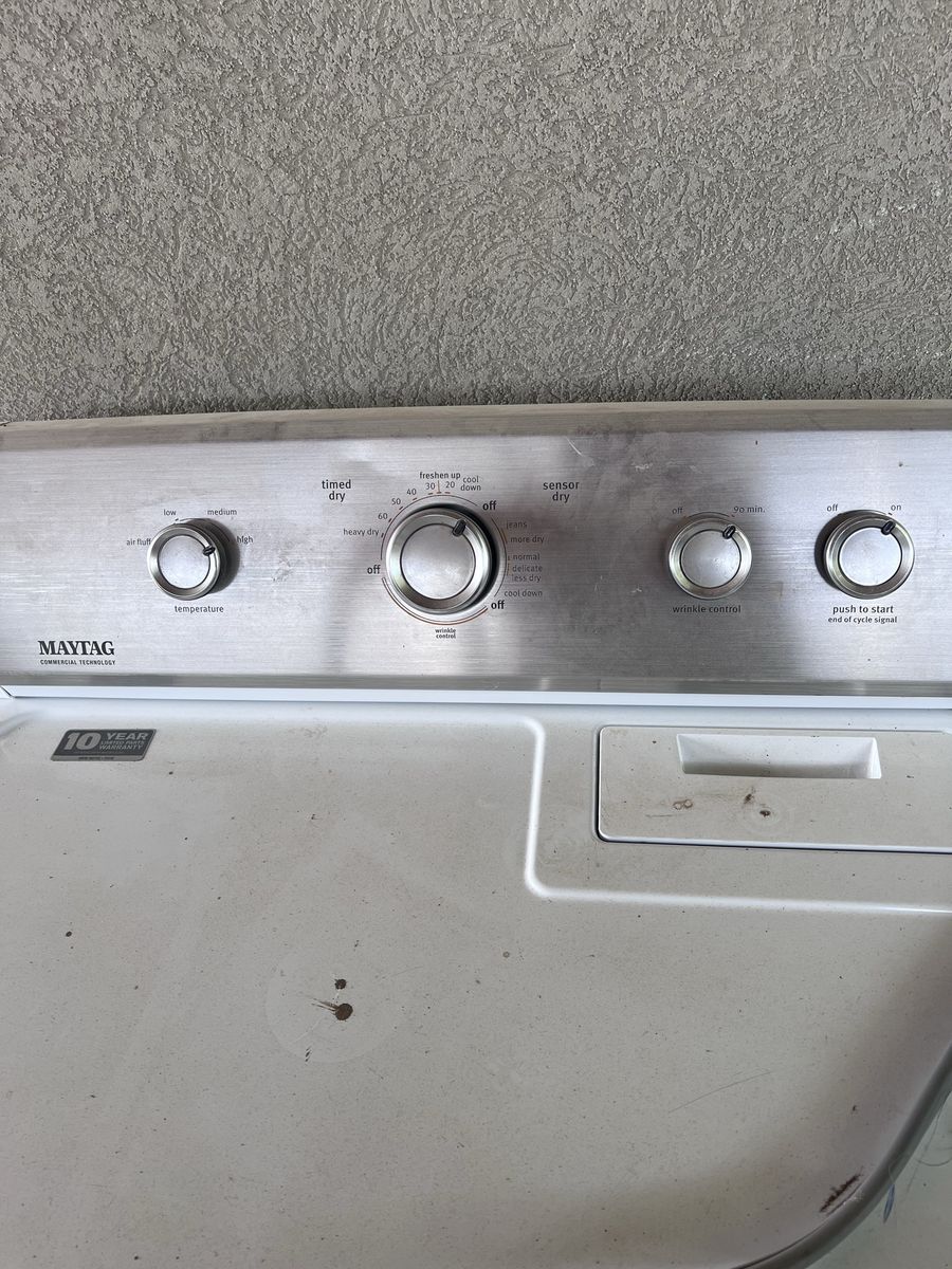 Maytag Commercial Technology White Electric Dryer with Sensor Dry & Wrinkle Control