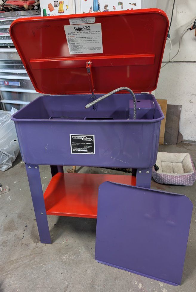 Electric Parts Washer - Purple/Red, Excellent Condition