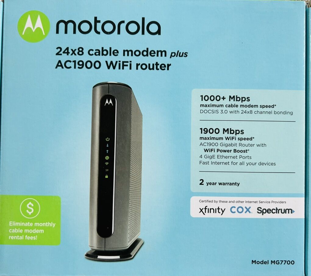 Internet WiFi Modem Router Motorola MG7700