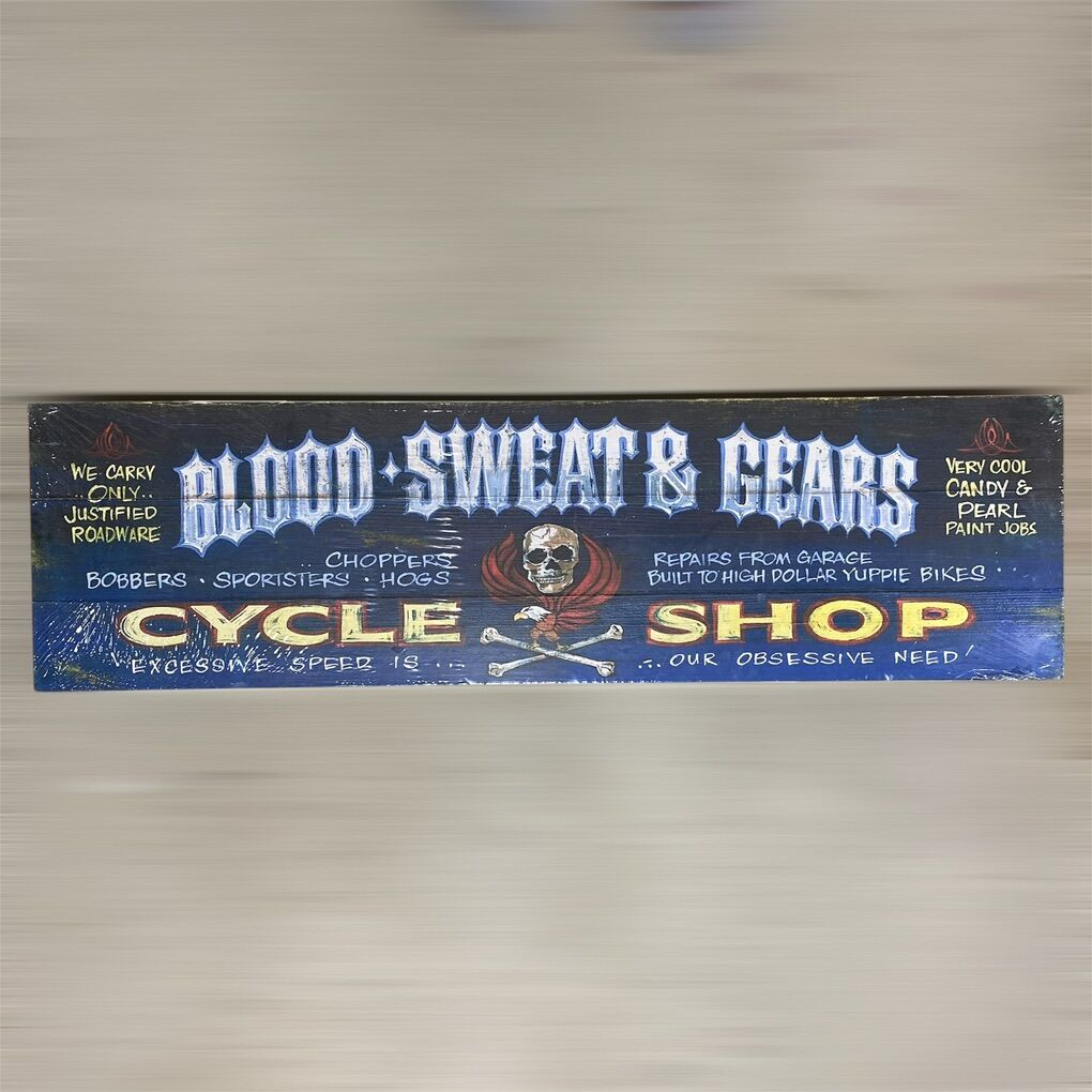 Blood Sweat & Gears Red Horse Signs 32x 9X1 New