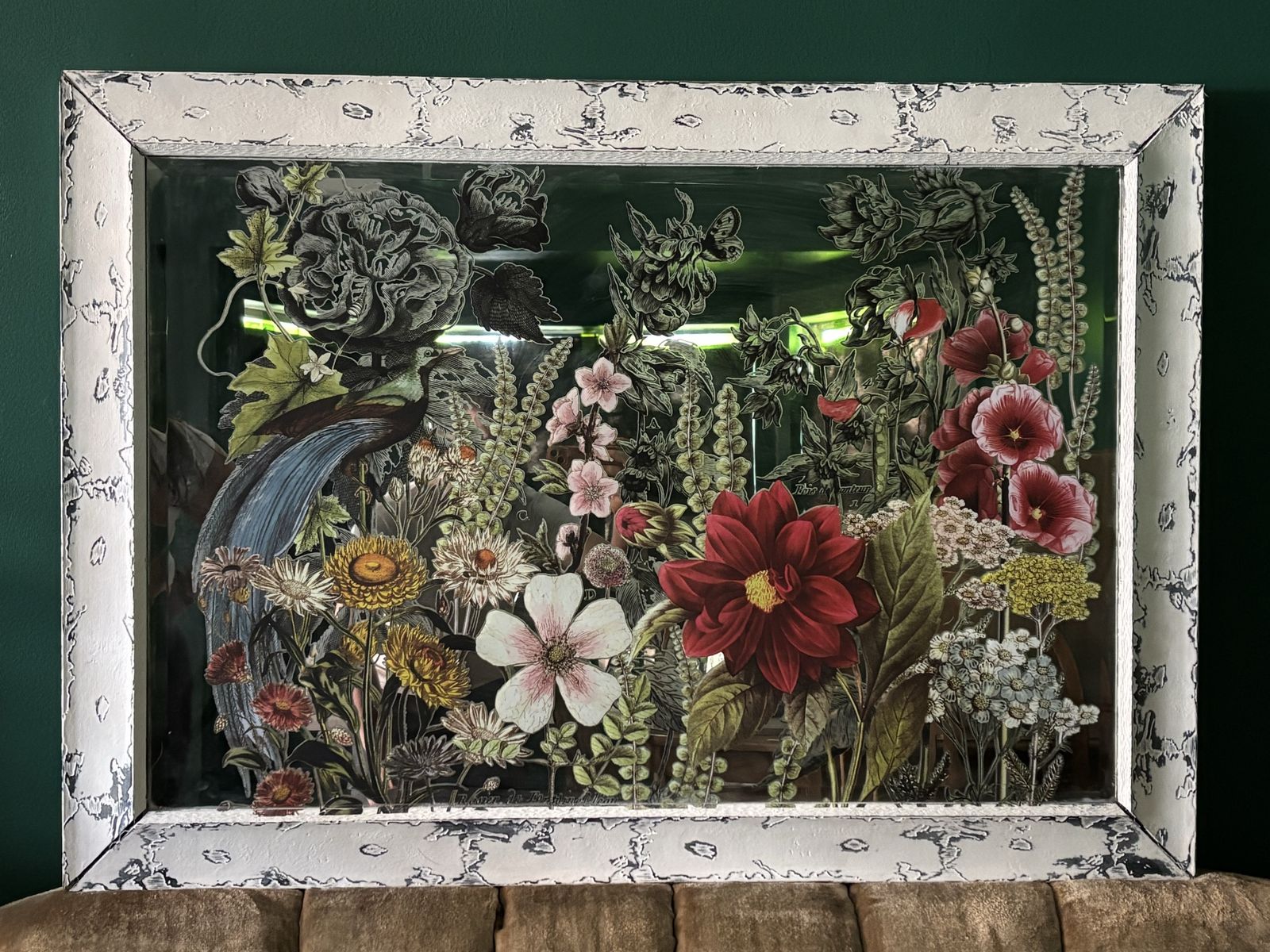 Midnight Garden Floral Mirror