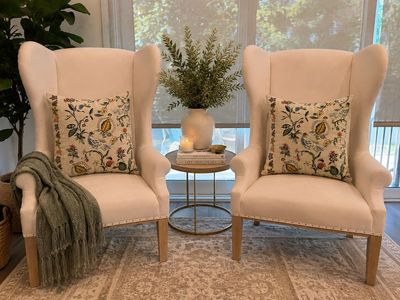 Set of 2 embroidered pillows