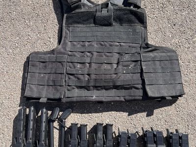 Black USMG Tactical Vest with Milsig and Stark Pursuit Magazines