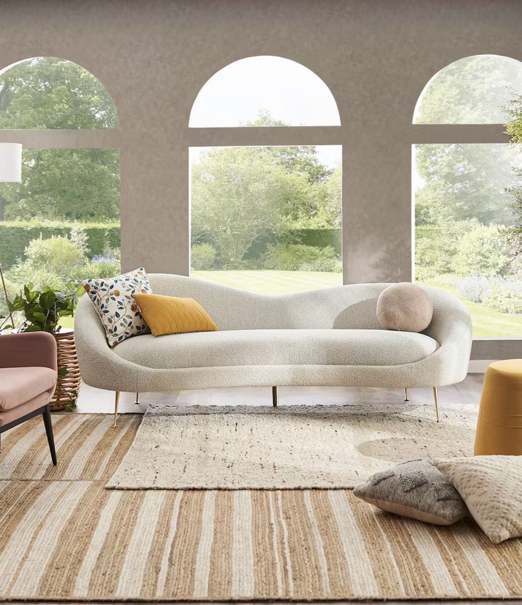 New. Beautiful Jute Striped 8x10 Area Rug