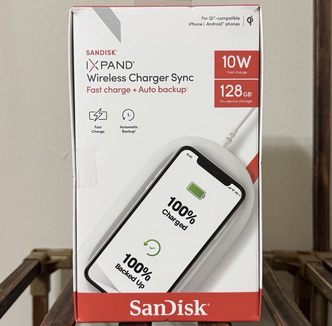 SanDisk Ixpand Wireless Charger Sync –10w 128gb