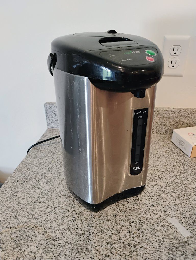 NutriChef 3.2L Stainless Steel Hot Water Urn Dispenser - Boil & Keep Warm Function