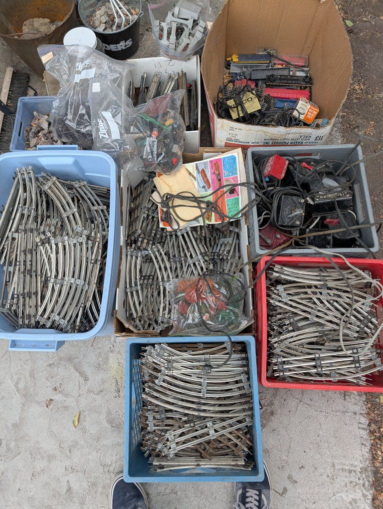 model train and lot of track
