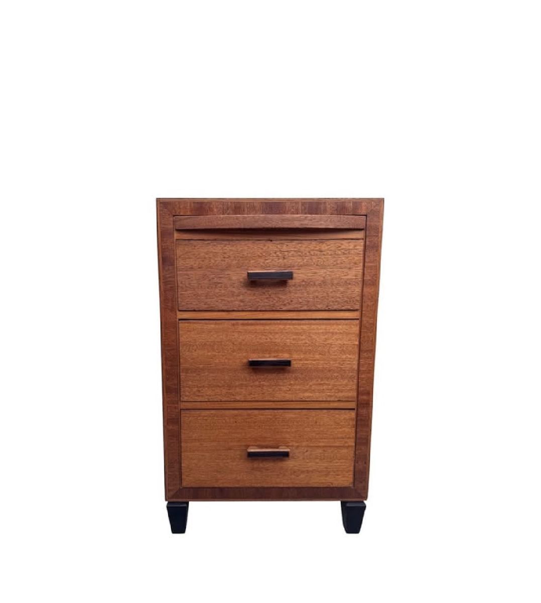 Mid-Century Modern Style 3-Drawer Wood Nightstand / Accent Chest