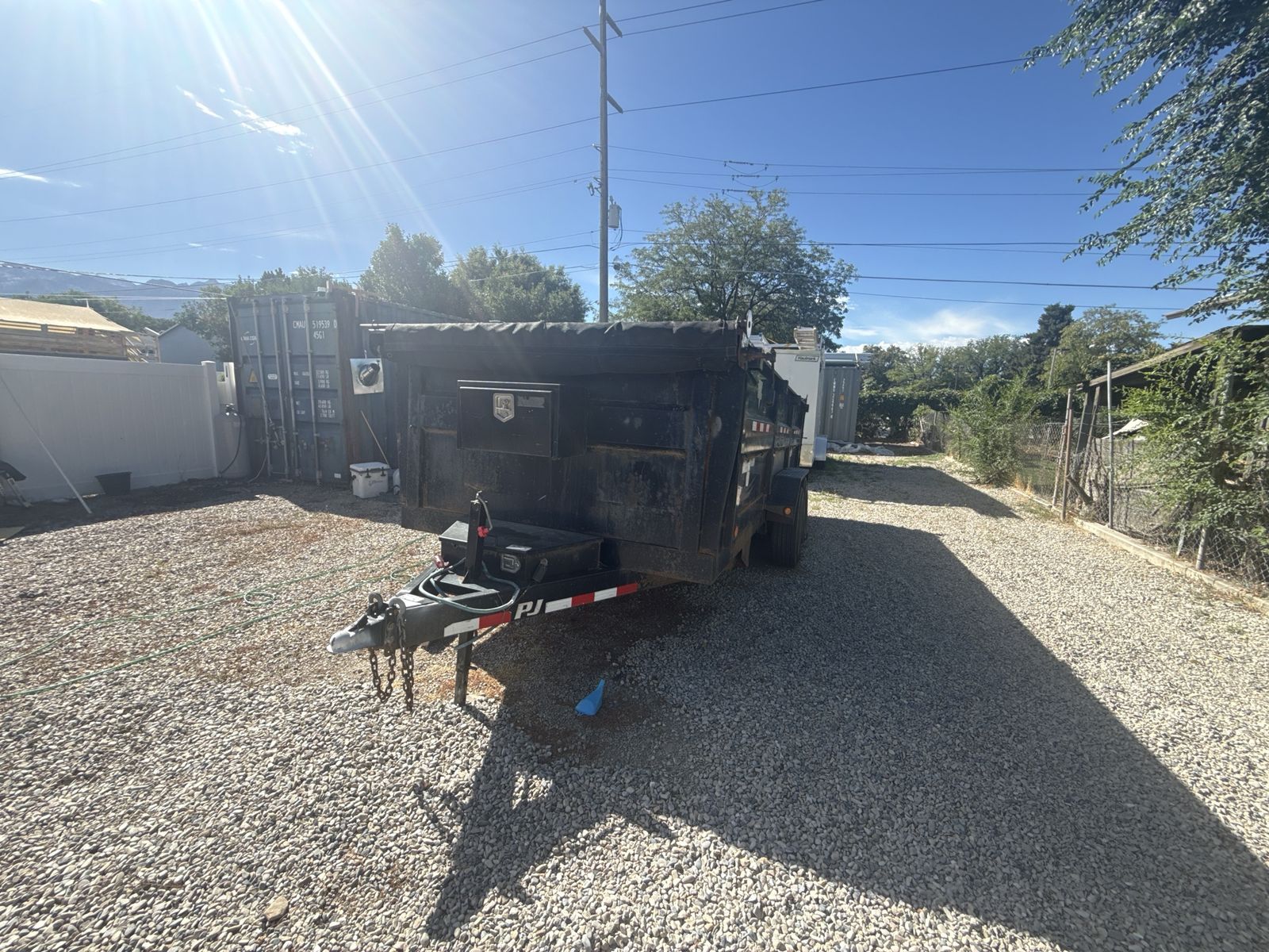 PJ Heavy-Duty Dump Trailer - Black, 
