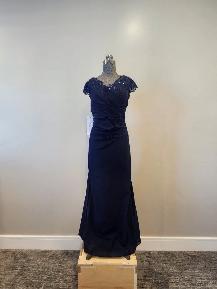 Navy Blue Formal Dress with built in bra