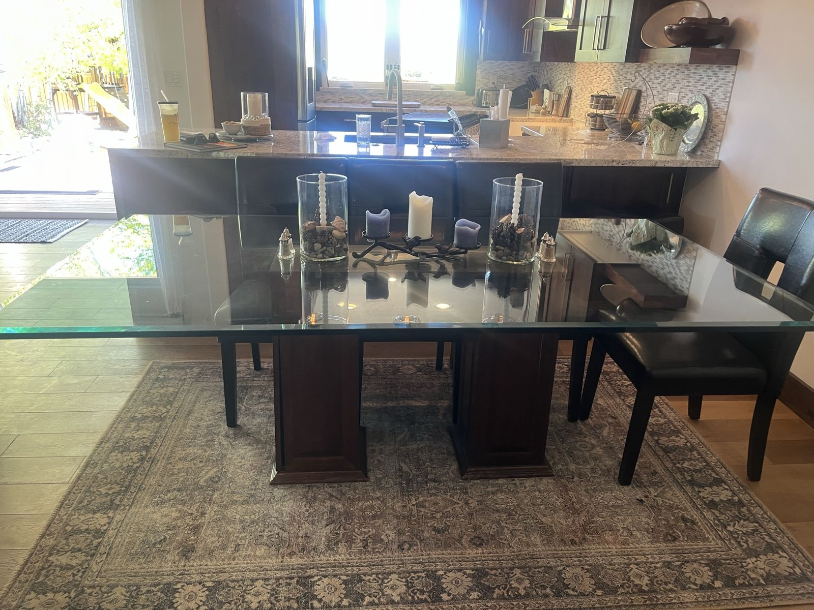 Large glass dinning table for sale!