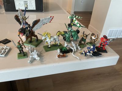 Assorted Warhammer Fantasy Miniatures Lot - Painted & Unpainted Figurines, Various Factions