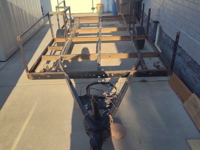 trailer base from pop-up camper, project trailer.