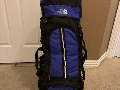 The North Face Extreme 80 Internal Frame Backpack - 80L, Blue/Black