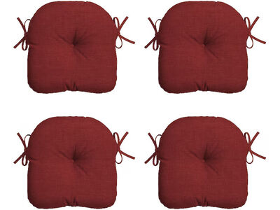 Arden 14.5 in. x 15 in. Ruby Red Leala Rectangle Outdoor Seat Cushion (4-Pack)