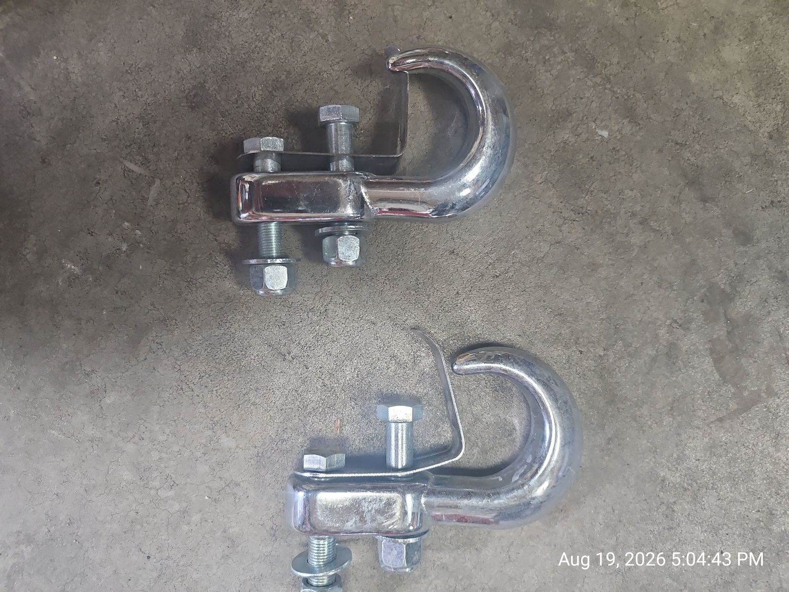 Pair of Heavy Duty 10,000 LB Tow Hooks with Mounting Brackets