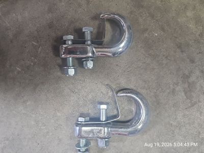 Pair of Heavy Duty 10,000 LB Tow Hooks with Mounting Brackets