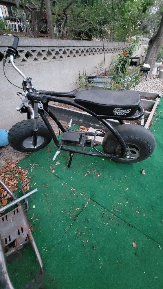 Coleman BT200X Mini Bike Frame rolling chassis with Wheels Seat and Handlebars