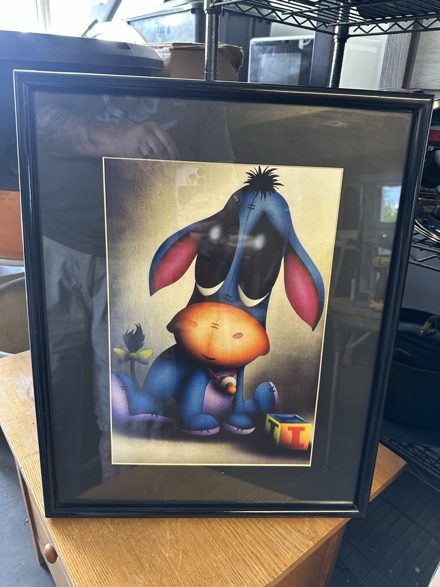 Framed Baby Eeyore Artwork 17x21