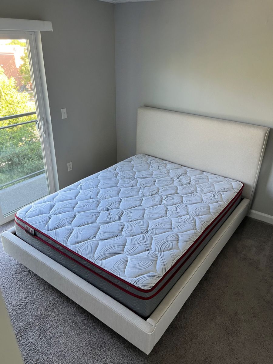 Queen-Size Bed (Frame + Mattress) Perfect Condition
