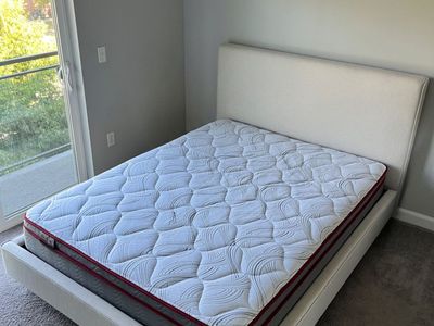 Queen-Size Bed (Frame + Mattress) Perfect Condition