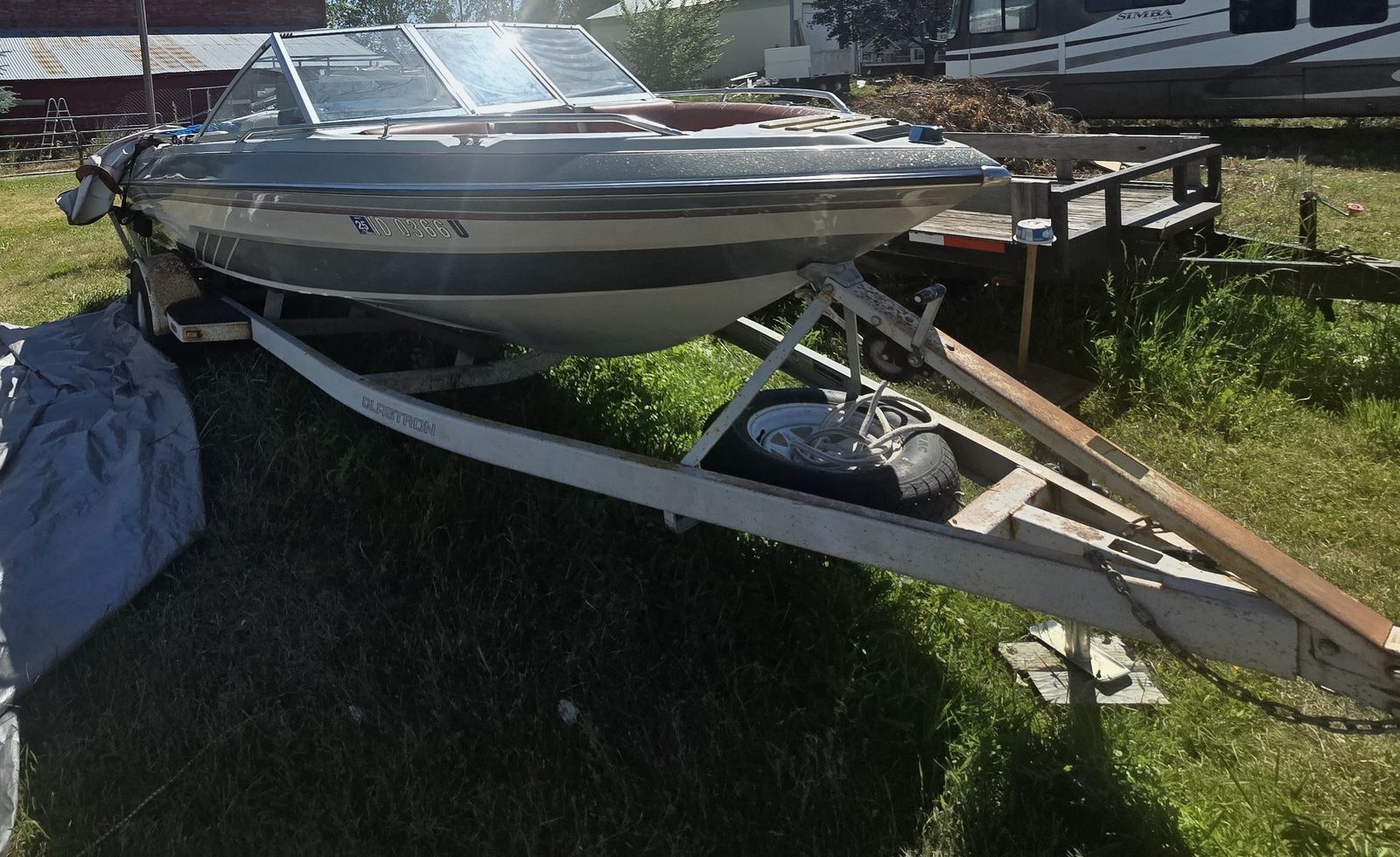 1978 glastron boat with trailer