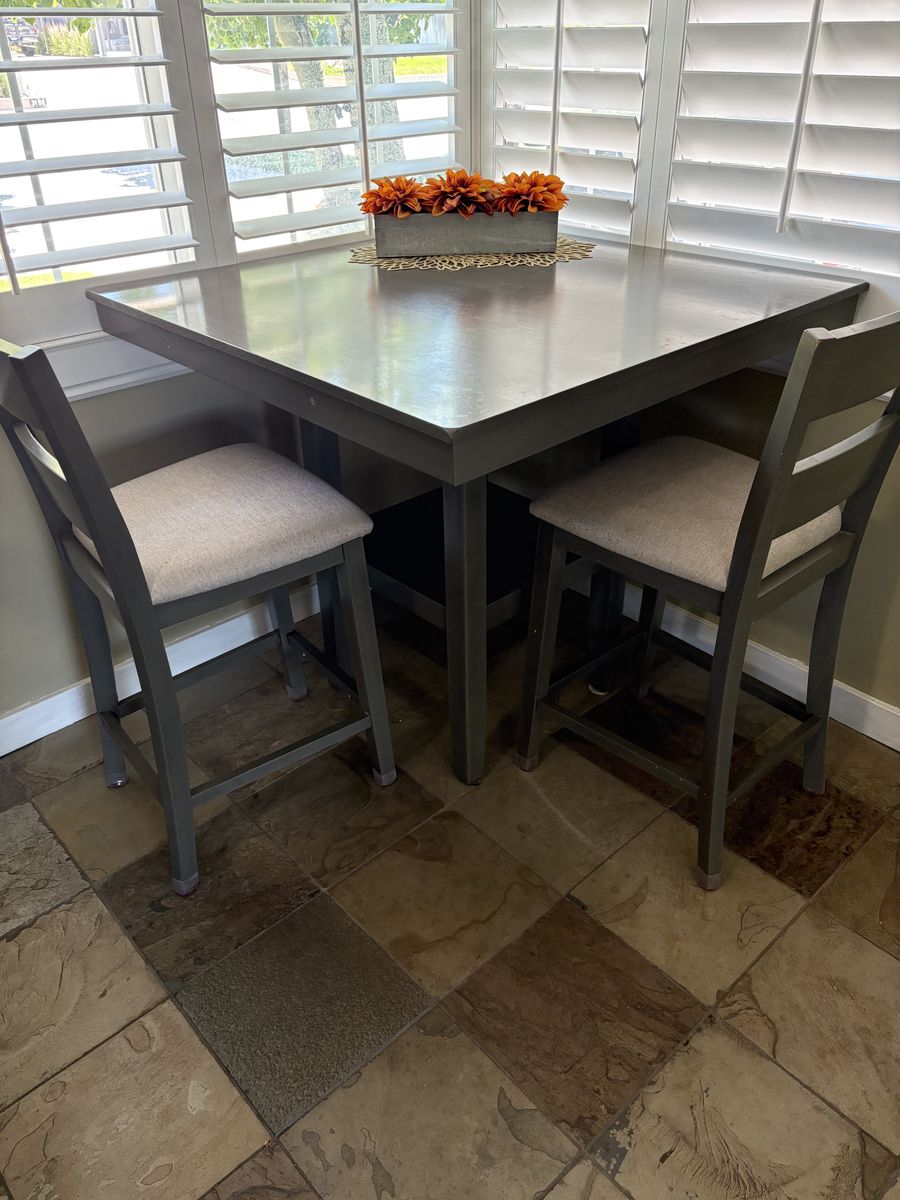 Kitchen table and barstools