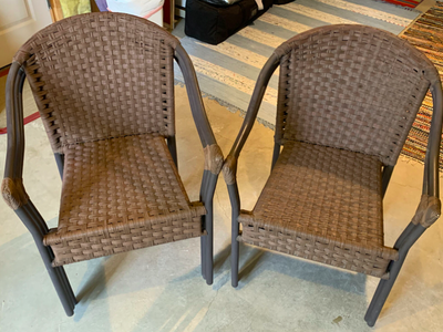 5 Woven Metal Patio Chairs