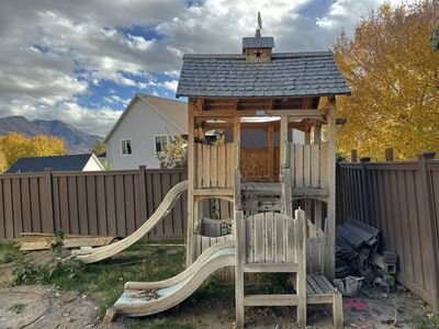 Custom CedarWorks Playset - Two Slides