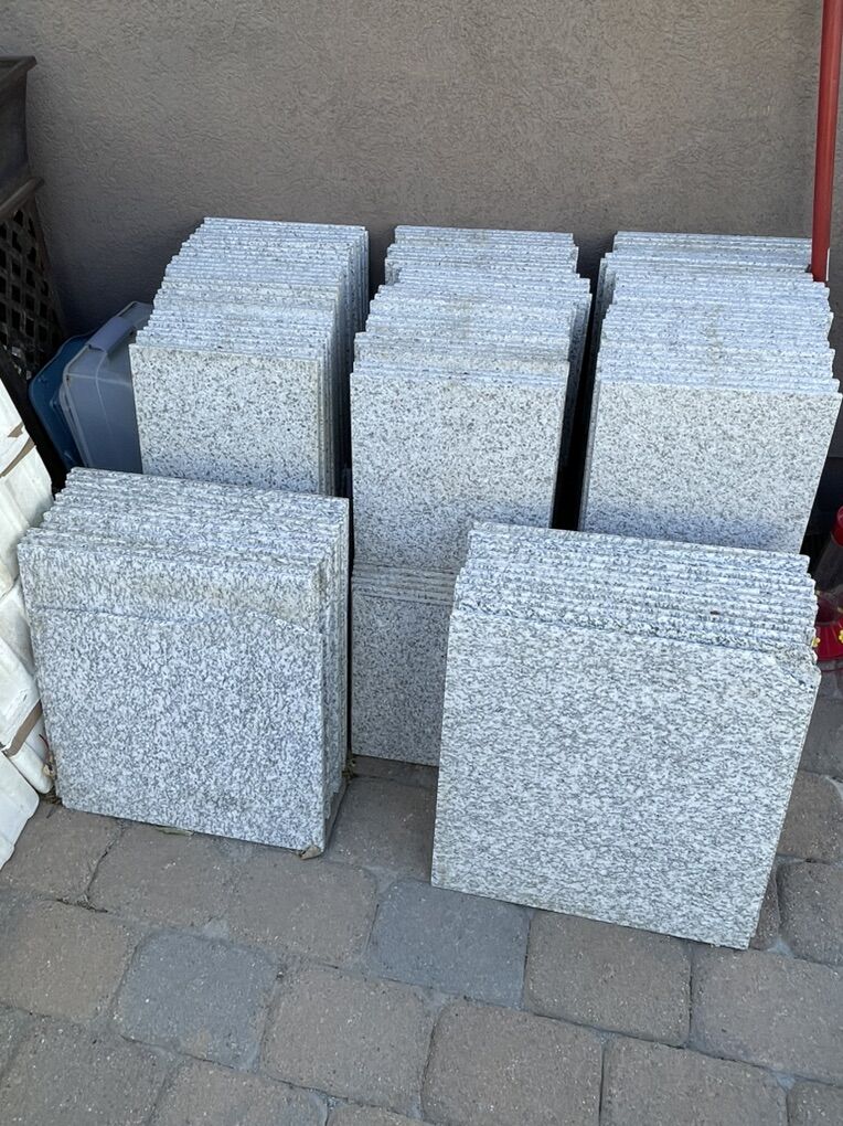 Heavily Textured Grey Granite Tiles