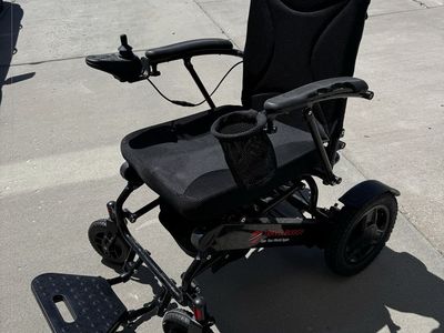 Travel Buggy Portable Electric Power Wheelchair with Joystick Control & Cup Holder