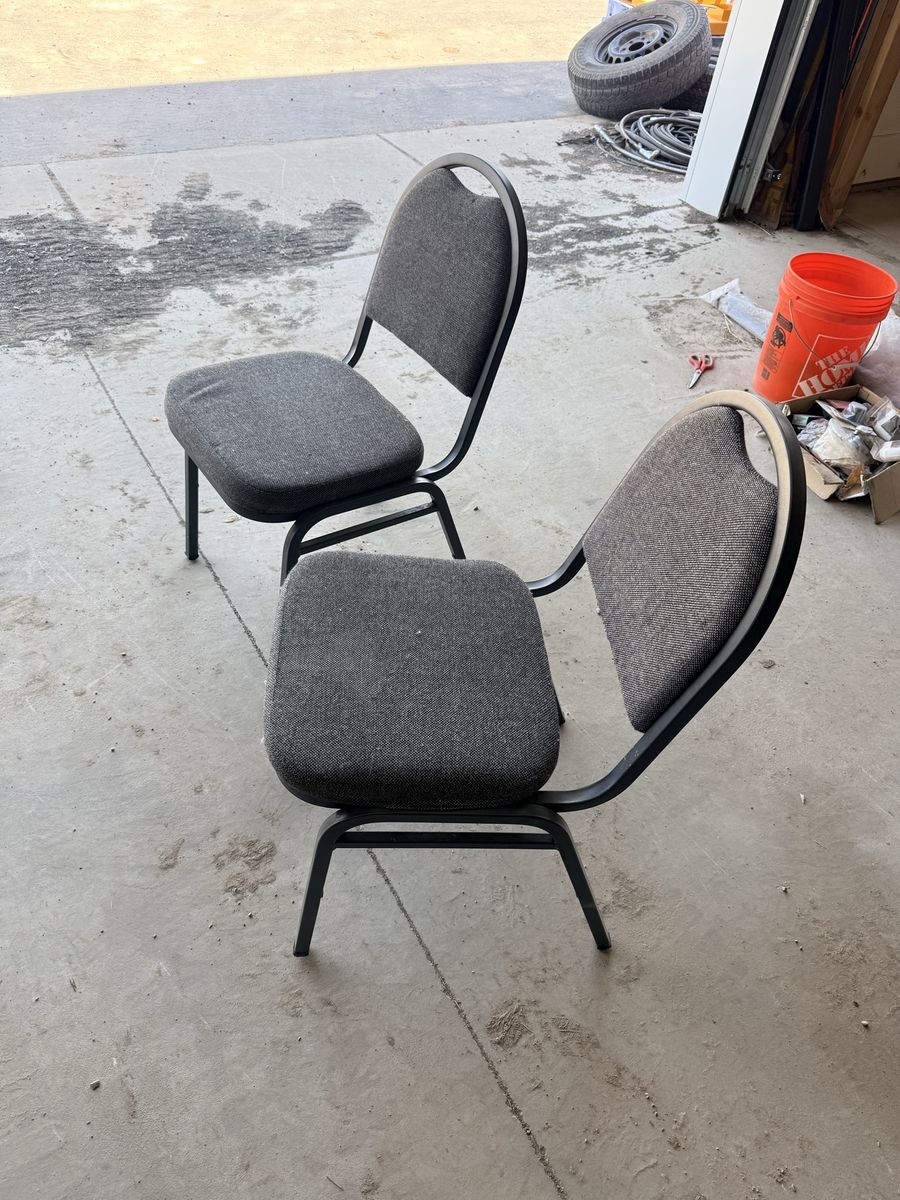 4 padded office chairs