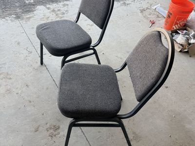 4 padded office chairs