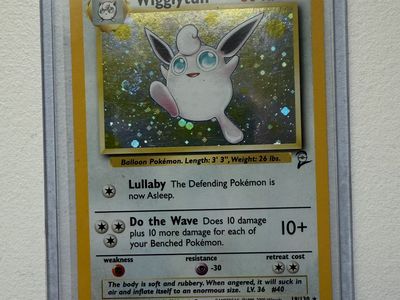 Wigglytuff Base Set 2 Holo Foil Pokemon card *SWIRL*