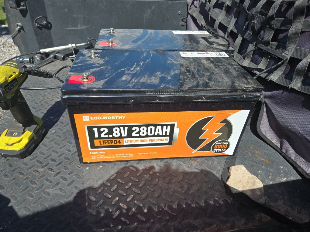 2x ECO-WORTHY 12.8V 280Ah LiFePO4 Lithium Batteries RV Solar