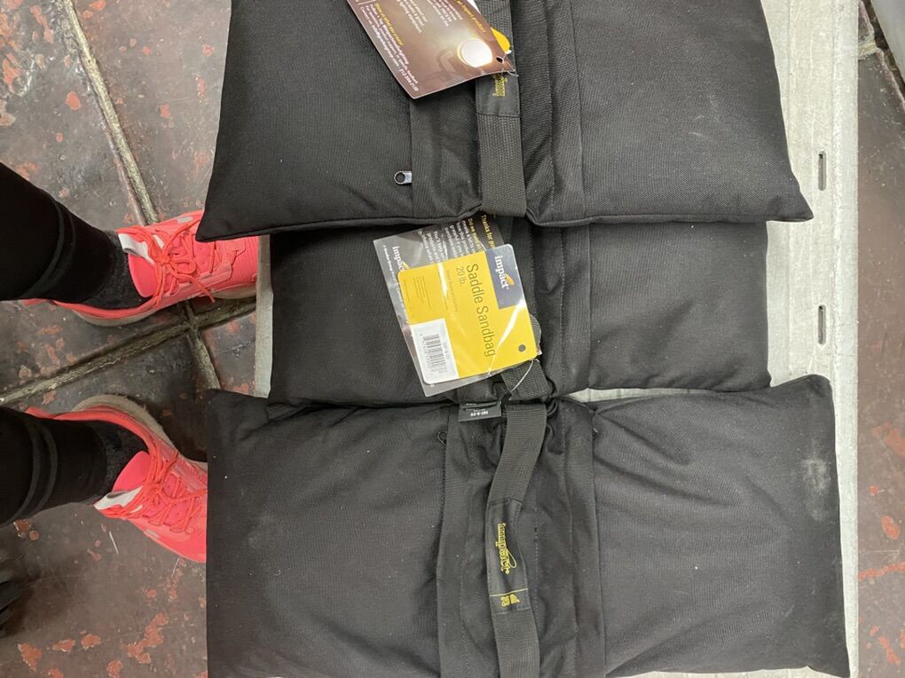 SADDLE SANDBAGS 15-50lbs ruck weights barbell wts