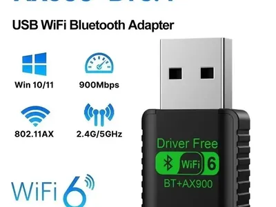 WiFi 6 USB Adapter AX900 Dual Band 2.4G/5GHz BT 5.4 Dongle for PC Win10/11